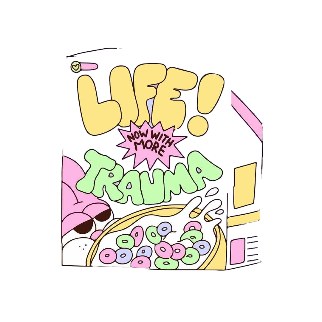 Life Now With More Trauma Sticker